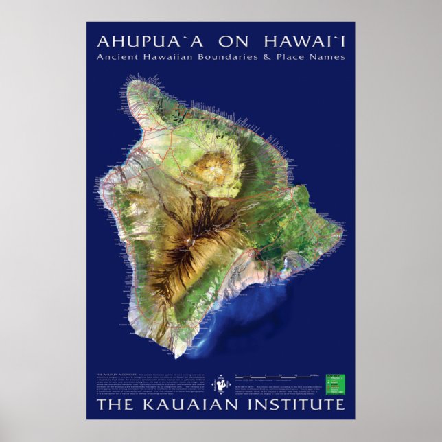 Poster Hawaii Island Ahupua (Frente)