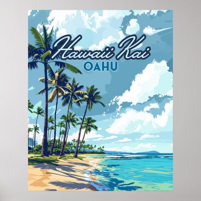 Poster Hawaii Kai Honolulu Oahu Hawaii Retro (Frente)