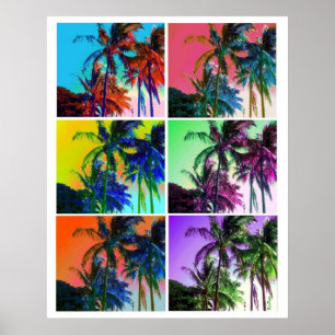 Poster Hawaii Palm Tree Collage