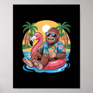 Poster Hawaii Praia Pé Grande Férias de Verão Sasquatch S