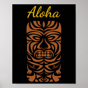Poster Hawaii Tiki Polynésia Grande Kahuna Hipster Retro