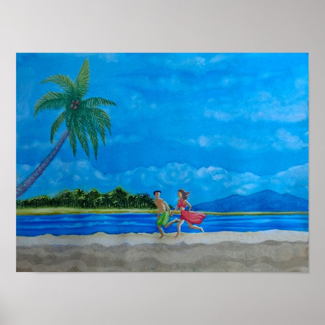 Poster Hawaiian Beach Run (Frente)