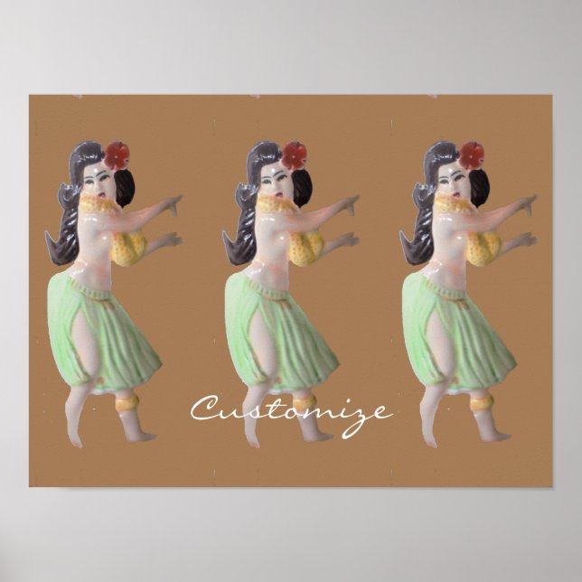 Poster Hawaiian Hula Dancers Thunder_Cove (Frente)