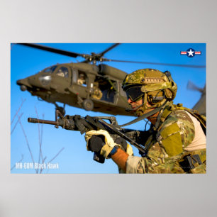 POSTER HAWK PRETO MH-60M