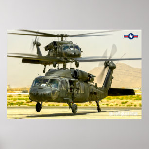 POSTER HAWK PRETO UH-60M