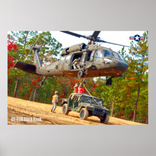 POSTER HAWK PRETO UH-60M