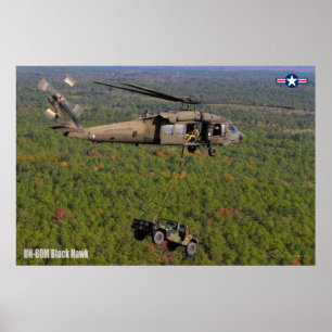 POSTER HAWK PRETO UH-60M