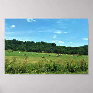 Poster Hay Bales, Wytheville, Virgínia