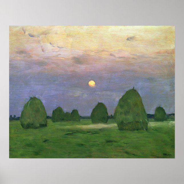 Poster Hayricks at Dusk, 1899 (Frente)