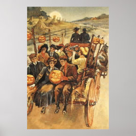 Pôster Hayride Jack O' Lantern Pumpkin Moon