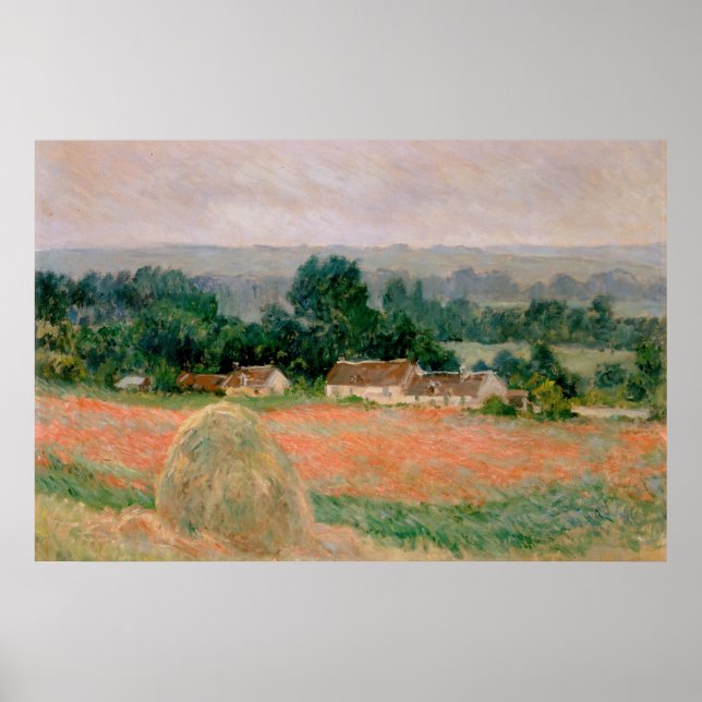 Poster Haystack at Giverny - Claude Monet - 1886 (Frente)