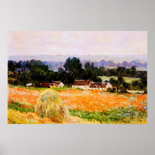 Pôster Haystack em Giverny, 1886 (Frente)