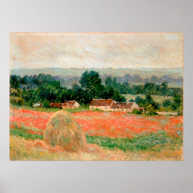 Poster Haystack em Giverny, Claude Monet (Frente)