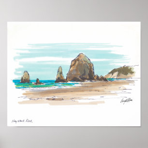Pôster Haystack Rock