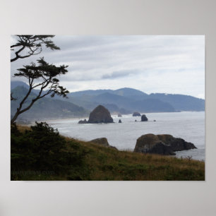 Poster "Haystack Rock do Parque Estadual do Ecola, Oregon