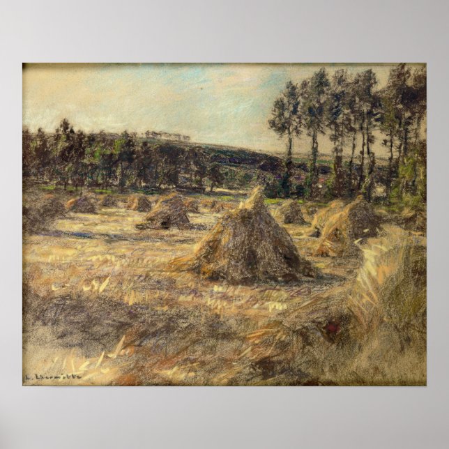 Poster Haystacks in Sunset, 1906 (Frente)