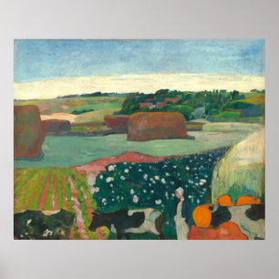 Poster Haystacks na Bretanha - Paul Gauguin Fine Art