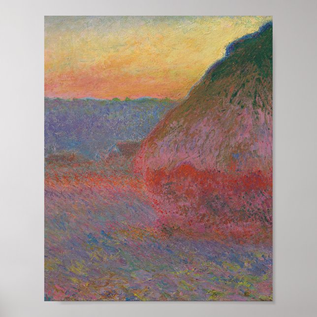 Poster Haystacks (por Claude Monet) (Frente)