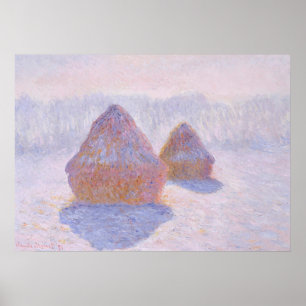 Poster Haystacks por Claude Monet