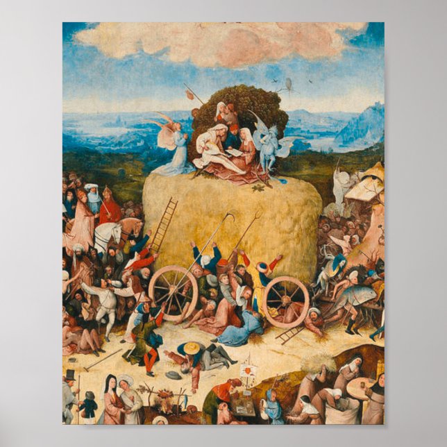 Poster Haywain Triptych - Hieronymus Bosch (Frente)