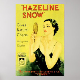 Poster HAZELINE SNOW Cosméticos Enfrentam Creme Natural C