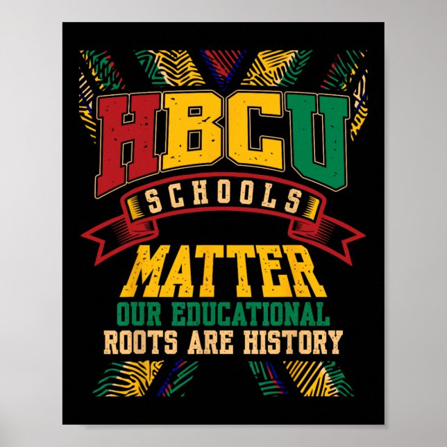Poster Hbcu Black College Problems African America (Frente)