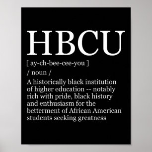 Poster Hbcu Colégios E Universidades História Negra Mês