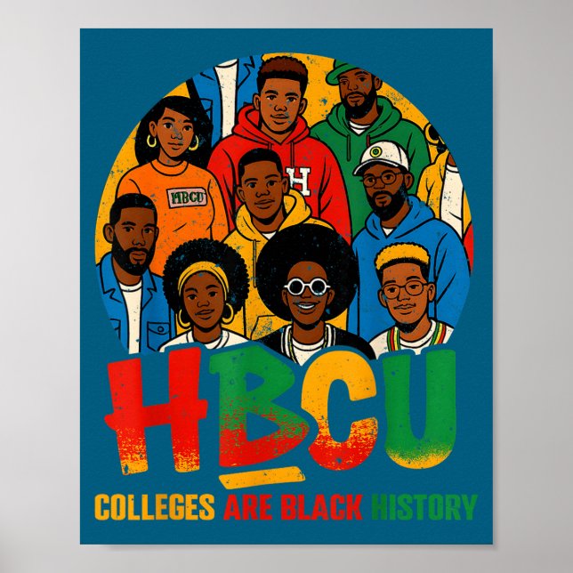 Poster Hbcu Colleges Are Black History African American M (Frente)