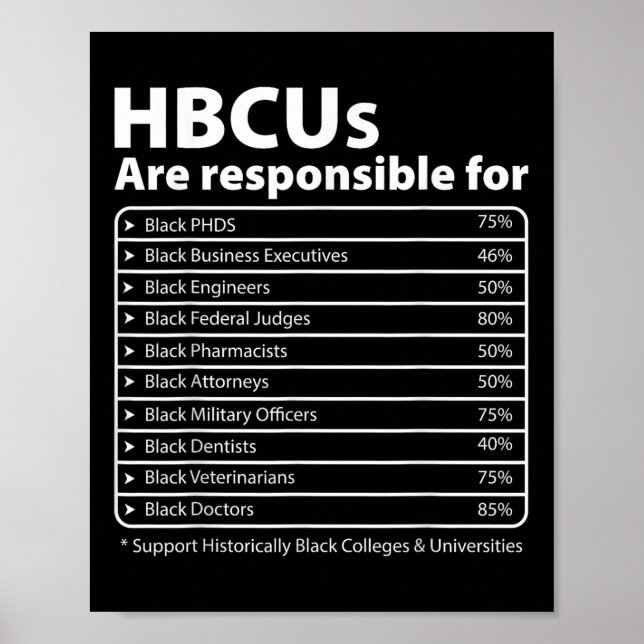 Poster Hbcu Fala Melanin College Educou História Negra (Frente)
