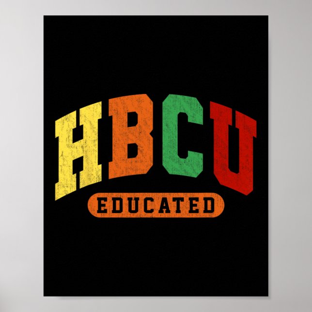 Poster Hbcu História Negra Educada Estudante Décima Sétim (Frente)