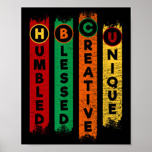 Poster Hbcu Humbled Bendito Colégio Negro Único Criativo