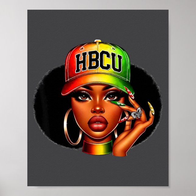 Poster Hbcu Melanin Afro Black Women African Black Histor (Frente)