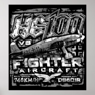 Poster He 100 V8