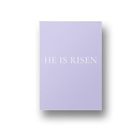 Poster He Is Risen Lavender Easter Wall Art | Soft Print