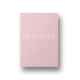 Poster He Is Risen – Soft Pink Easter Faith Wall Art