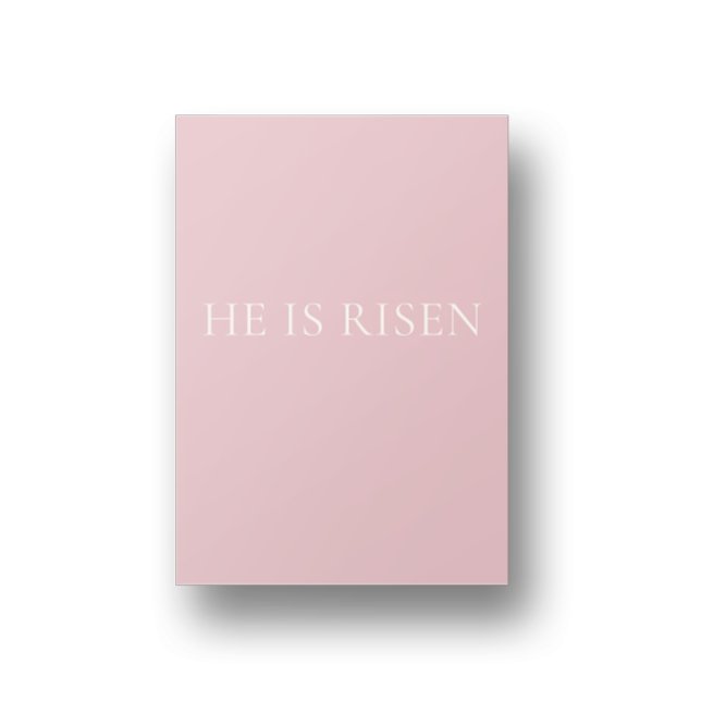 Poster He Is Risen – Soft Pink Easter Faith Wall Art (Criador carregado)