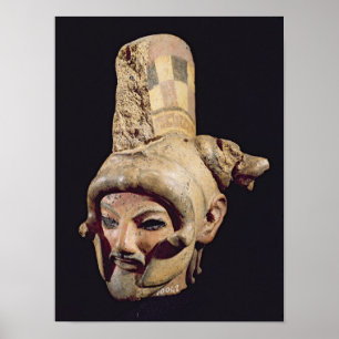 Pôster Head of a warrior wearing a helmet