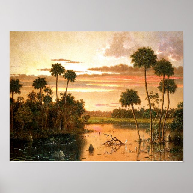 Poster Heade - Excelente Flórida Sunset, pintura de arte  (Frente)