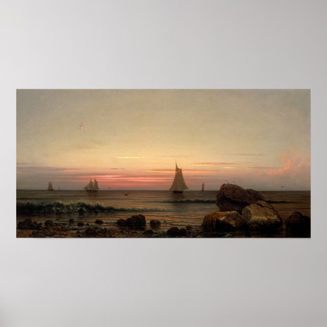 Poster Heade - Navegando Fora da Costa 1869 (Frente)