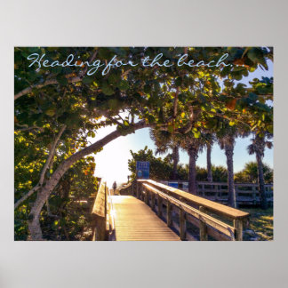 Poster Heading for the Beach Print