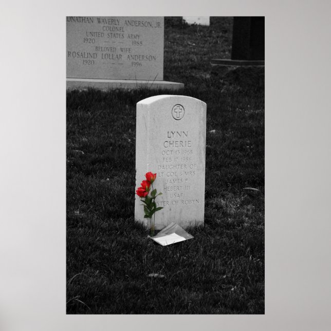 Poster Headstone no Cemitério de Arlington Washington, D. (Frente)