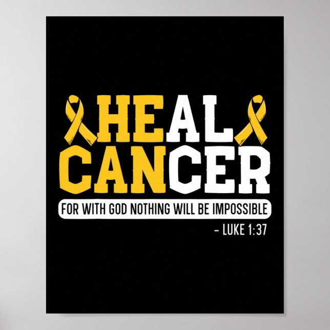 Poster Heal Cancer Childhood Cancer Awareness Month Suppo (Frente)