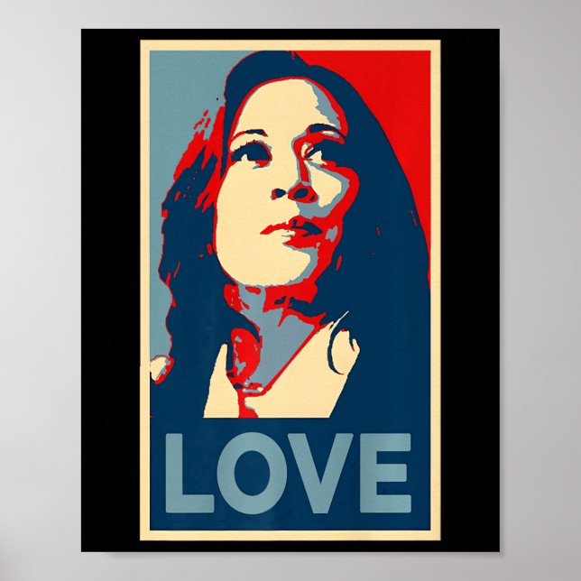 Poster Heal Love Hope Kamala Harris Obama 47 Support Empo (Frente)