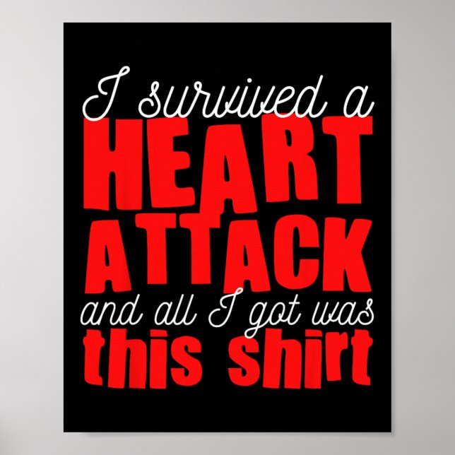 Poster Heart Attack Heart Disease Survivor  (Frente)