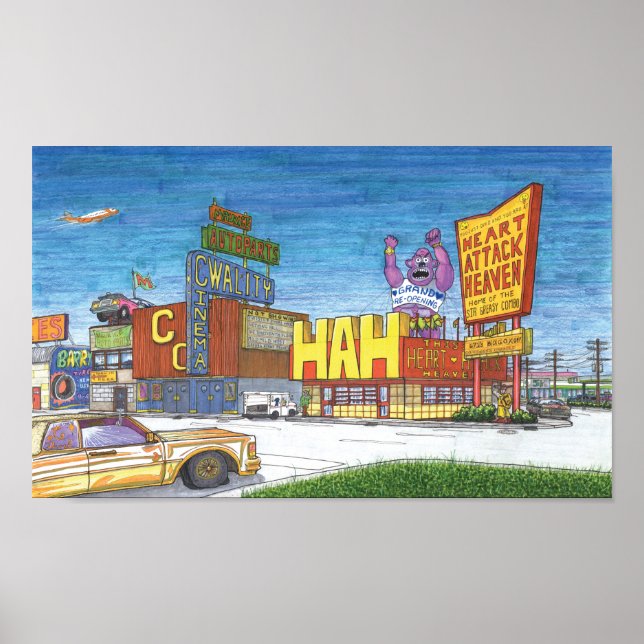 Poster Heart Attack Heaven: Baitline Rd. (Frente)