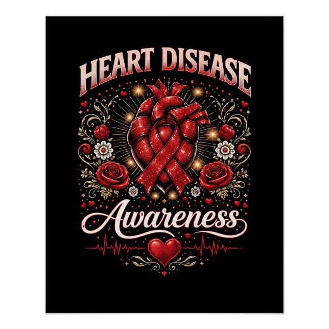 Pôster Heart Disease Awareness (Frente)