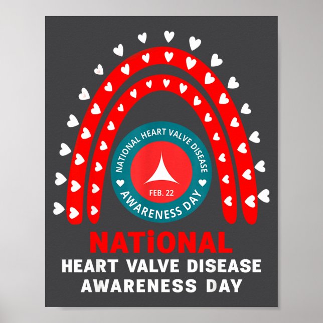 Poster Heart Disease Awareness - Heart Valve Disease Awar (Frente)