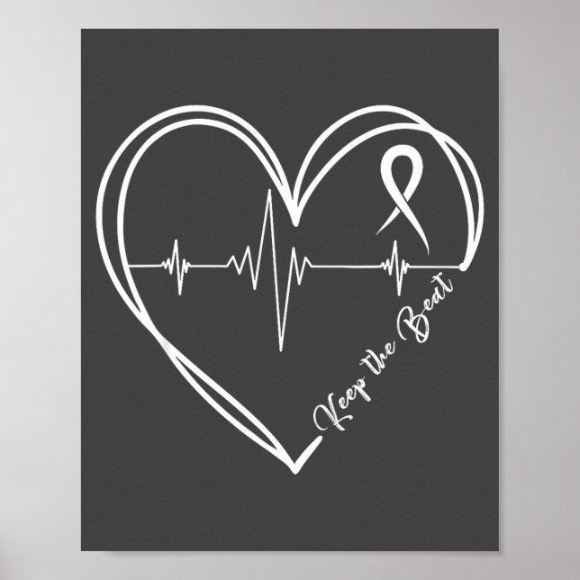 Poster Heart Disease Awareness Heartbeat Chd Wear Red Hea (Frente)