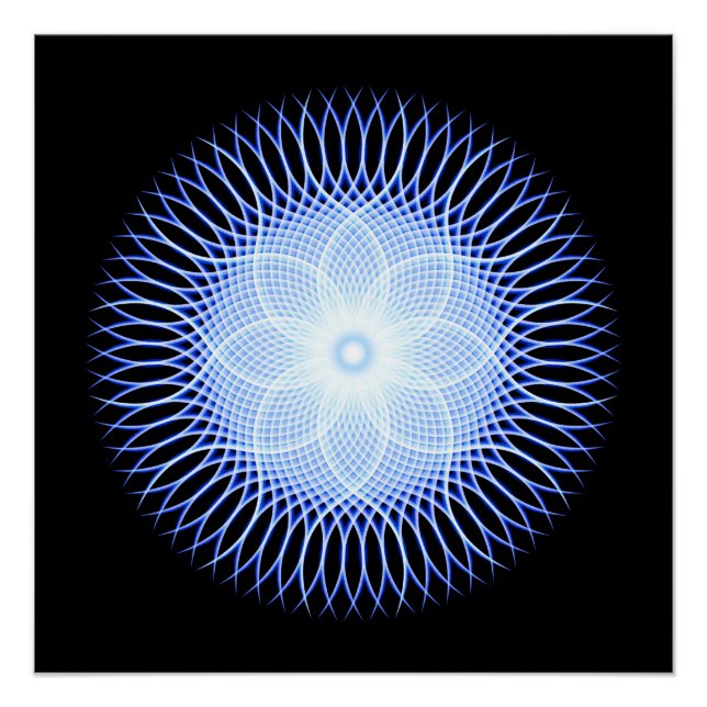 Pôster Heart Flower Mandala (Frente)