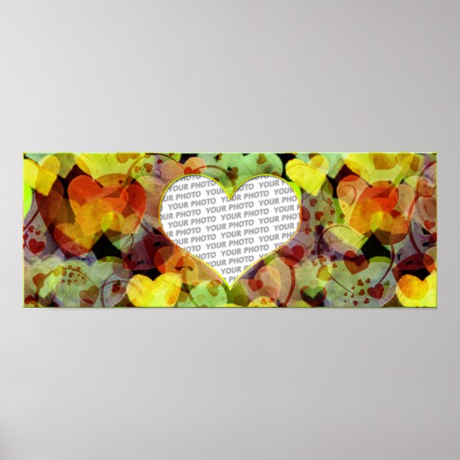 Poster Heart Frames 5 + sua foto (Frente)